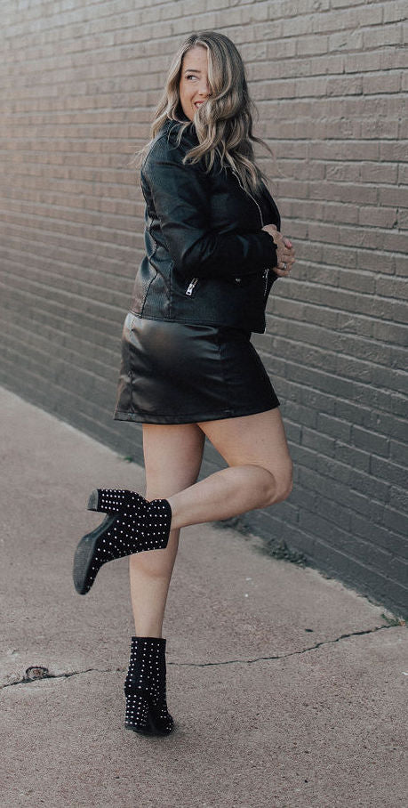 Ladies Night Out Leather Skirt